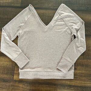 Women's V-Neck Gray Sweater